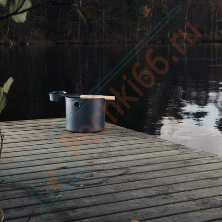Бадья и черпак Sauna, черный (Kolo)