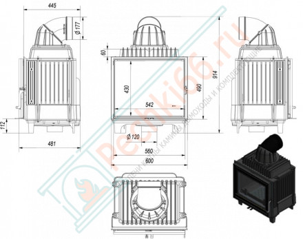Чугунная топка Franek 10 (Kratki)