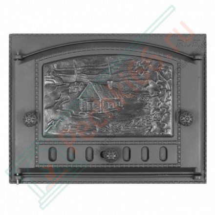 Дверца топочная ДК-2Б "Домик в деревне" окрашенная (Рубцовск-Литком)