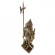 Набор каминный D98051AGK Рыцарь большой (4 предмета, 110 см, античное золото/черный), на подставке в Сургуте