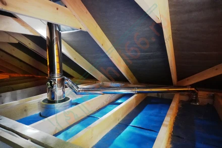 Узел проходной вентилируемый Старт УПШ ТермоВент L=1000 MC Black (AISI 430, 0.8/0.5 мм) D=130/180/240/280 (ТиС)