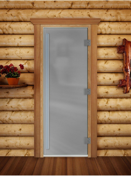 Дверь для бани и сауны Престиж сатин, 200х80 по коробке (DoorWood) в Сургуте