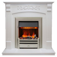Электрический каминокомплект Sorrento - Белый дуб с очагом Chesford