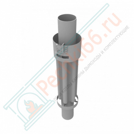 Дымоход - конвектор Жадеит + Окаменевшее дерево, d-115, L=1000 мм (Feringer)