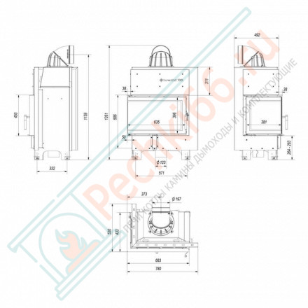 Стальная топка MBM/L/BS (Kratki)
