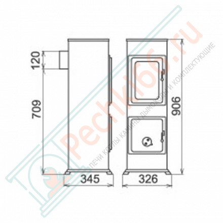 Отопительная печь Bozen, Бежевый (Thorma) до 124 м3