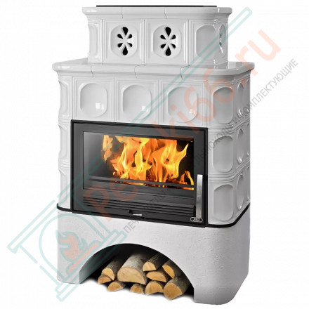 Керамическая печь Karelie, белый цоколь, 4-цвета (ABX)