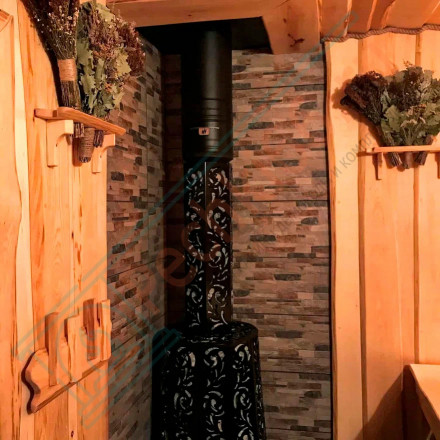 Дровяная банная печь Grill'D Violet World Long Window Max