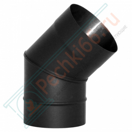 Отвод VBR 45º черный (НЕРЖ-439/0,8) d-130 (Вулкан)