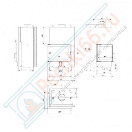 Стальная топка MBZ/PW/13/L/BS/W (Kratki)