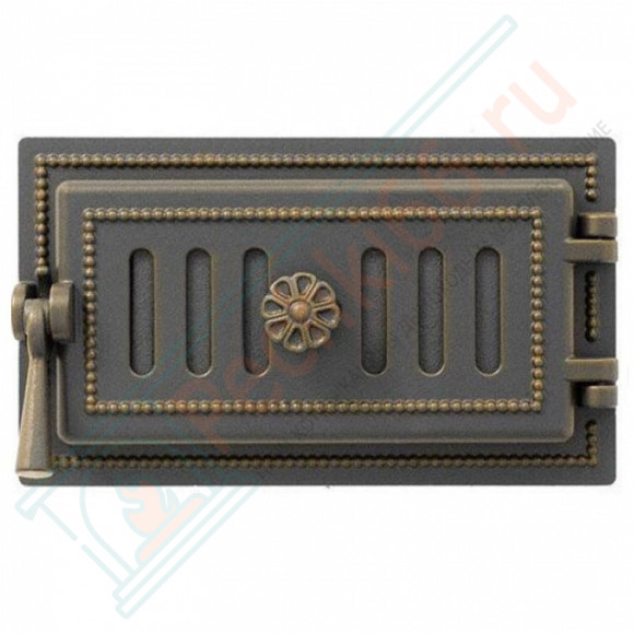 Дверца поддувальная чугунная 236, бронза (Везувий)