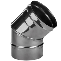 Отвод 45° без изол (НЕРЖ-321/0,8) d-150 (Дымок-Lux) Отвод 45° без изол (НЕРЖ-321/0,8) d-150 (Дымок-Lux)