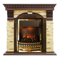 Электрокаминокомплект Dublin - Темный дуб / Сланец с очагом Atherton