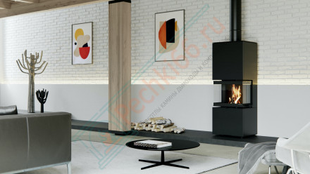 Печь-камин Intra xms c ver. compact 1, черная (Defro-Home) 8кВт