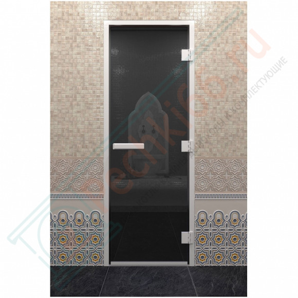 Стеклянная дверь DoorWood Хамам Графит 1900х710 (по коробке) в Сургуте