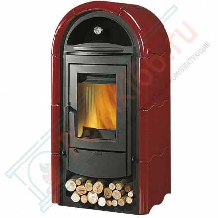 Печь-камин с духовкой Stefany Forno, цвет бордовый (La Nordica)