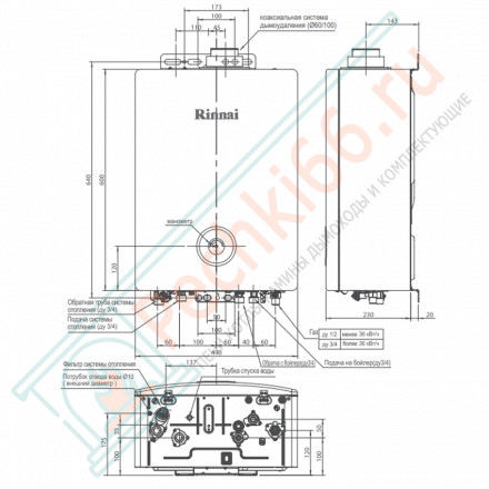 Настенный одноконтурный газовый котел BR-UE18+WIFI на 18,6 кВт