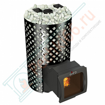 Дровяная банная печь Grill'D Violet World Romb Long Window Max