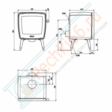 Чугунная печь Vintage35/E12, цвет - белый (Dovre)
