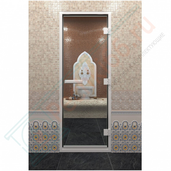 Стеклянная дверь DoorWood Хамам Прозрачное 2000х800 (по коробке) в Сургуте