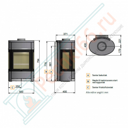 Печь-камин Scan 68-1 BP (Scan)