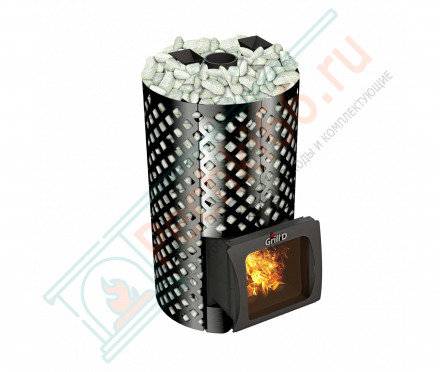 Дровяная банная печь Grill'D Violet World Romb Short Window Max