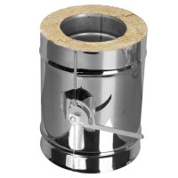 Задвижка повортная с механизмом фиксации V50R с изол (AISI-321/0,8-AISI-304/0,5) d-115/215 (Вулкан-Cerablanket)