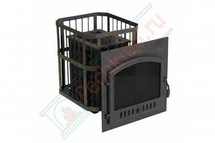 Чугунная банная печь "Сибирь-25" (дверка 700х700) (Сибирь-Премиум)