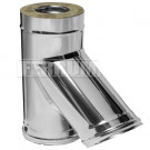 Сэндвич тройник 45° (НЕРЖ-430/0,8-НЕРЖ-430/0,5) d-130/200 (Феррум) Сэндвич тройник 45° (НЕРЖ-430/0,8-НЕРЖ-430/0,5) d-130/200 (Феррум)