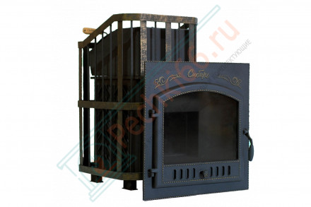 Чугунная печь для бани"Сибирь-25" (дверка 700х700) с закрытой каменкой (Сибирь-Премиум)