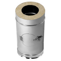 Труба V50R с лючком ревизии с изол L=500 (AISI-321/0,8-AISI-304/0,5) d-130/230 (Вулкан-Cerablanket)