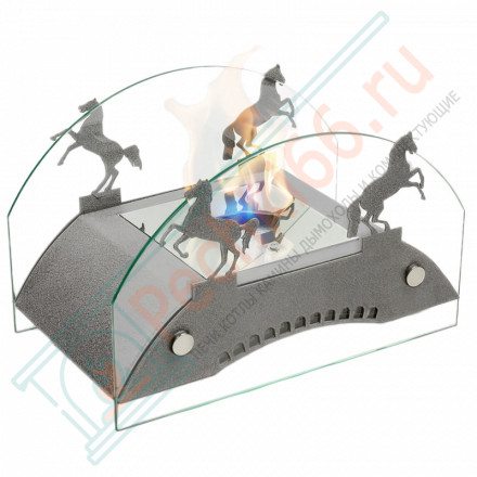 Биокамин Графский мост М, серебро (LuxFire)