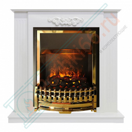 Каминокомплект Lumsden - Белый дуб с электроочагом Atherton