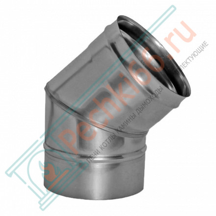 Отвод 45° без изол (НЕРЖ-321/0,5) d-115 (Дымок-Lux)