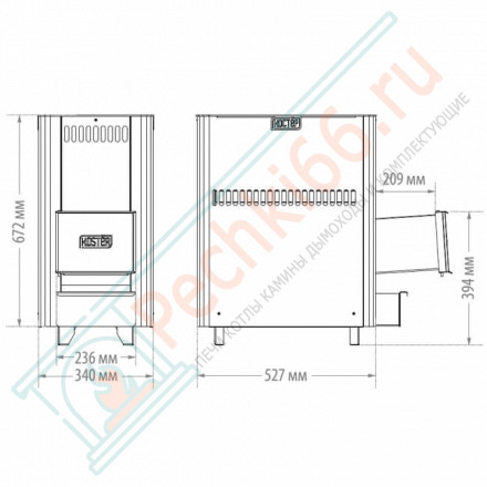 Печь для бани Костёр 10 (Костёр) до 10 м3
