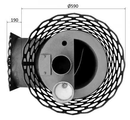 Печь для бани вертикальная Энергия 22 С панорама (БашПечи) до 22 м3