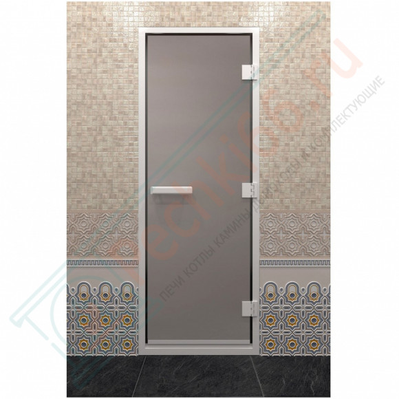 Стеклянная дверь DoorWood Хамам Сатин 190х80 (по коробке) в Сургуте