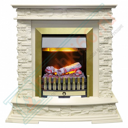 Каминокомплект Luzern - Слоновая кость с электрическим очагом Danville Black FB2