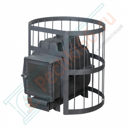 Чугунная печь для бани ПароВар 18 сетка-прут К211, б/в (FireWay) до 18 м3