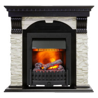 Электрокаминокомплект Dublin - Венге / Сланец белый с очагом Danville Black FB2
