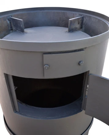 Печь для бани вертикальная-круглая 530 с выступом, бак 95 л, до 24 м3