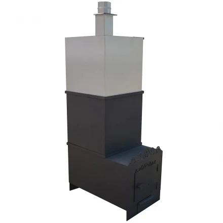 Печь для бани вертикальная с выступом, бак 120 л, до 22 м3