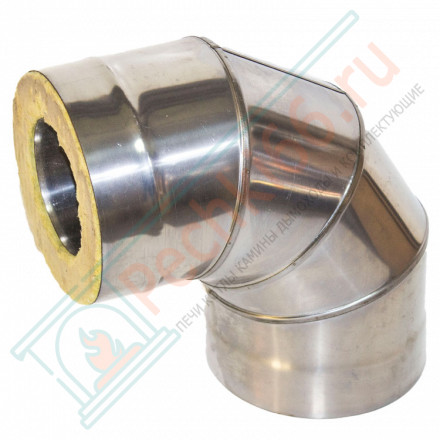 Сэндвич-отвод 90° (НЕРЖ-439/0,5-ОЦИНК/0,5) d-80/160 (УМК)